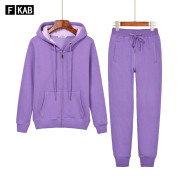 紫色卫衣套装