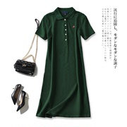 绿休闲连衣裙