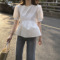 圆领泡泡袖娃娃衫女夏装韩国东大门法式显瘦设计感衬衫洋气的小衫